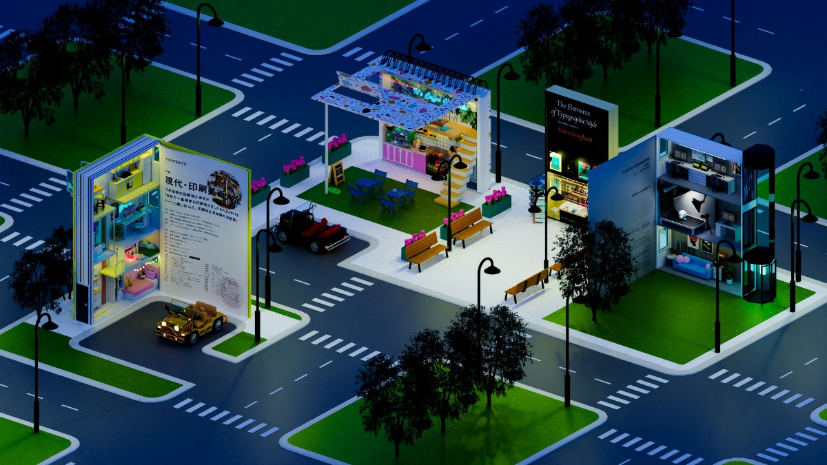 A glowing brain graphic with code snippets, representing digital innovation.